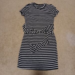 Women's Striped Black and White Dress
